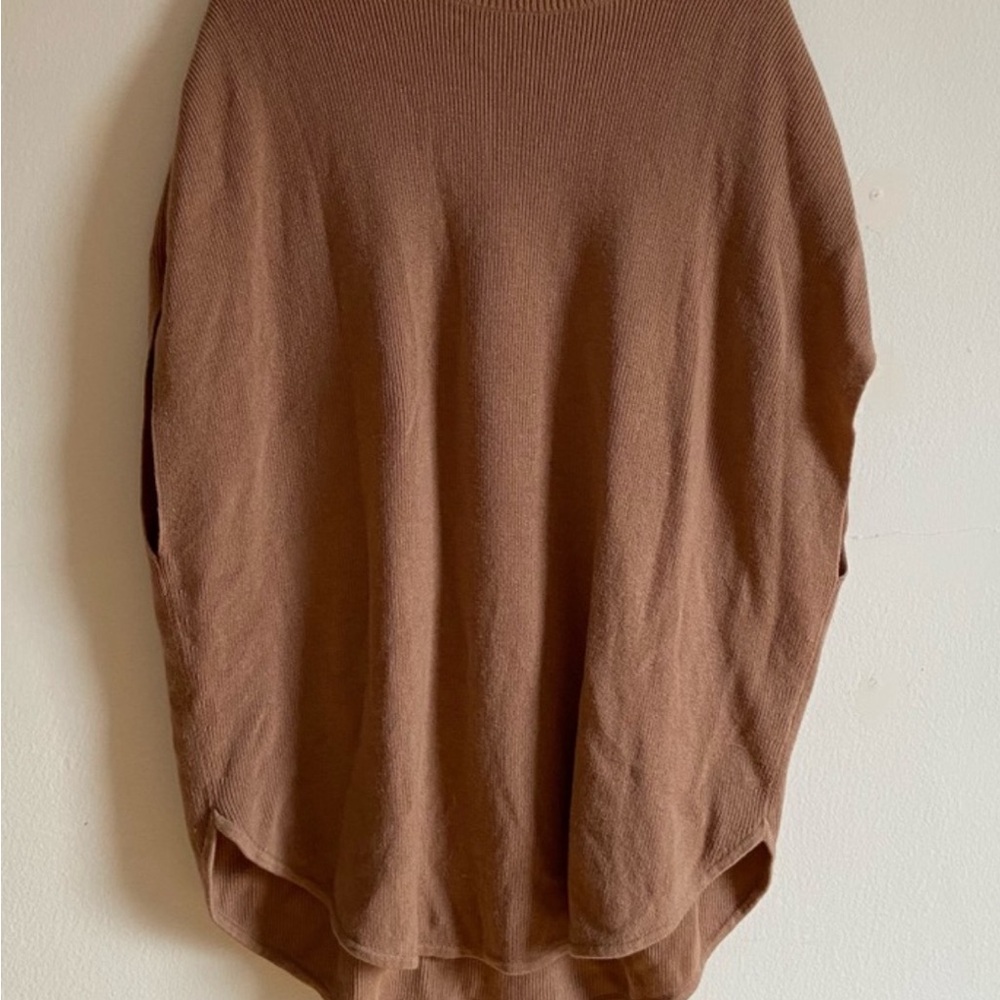 COS wool alpaca tan oversized cocoon sweater
